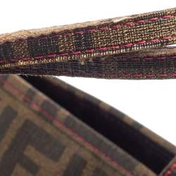 Pre Owned حقيبة شوبر فندي سبالماتي رول كانفاس توباكو زوكا مقوى