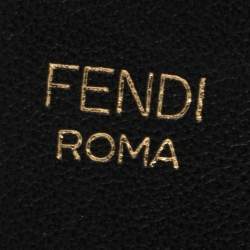 Pre Owned Fendi Black Leather Belt Bag
