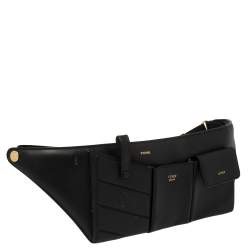 Pre Owned Fendi Black Leather Belt Bag