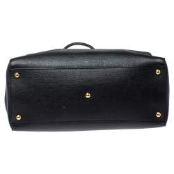 Pre Owned Fendi Black Leather Medium 2Jours Tote 