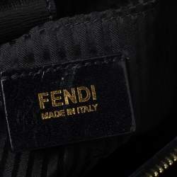 Pre Owned Fendi Black Leather Medium 2Jours Tote 