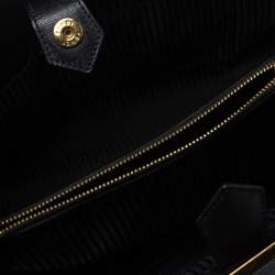 Pre Owned Fendi Black Leather Medium 2Jours Tote 