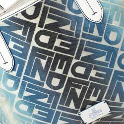 Pre Owned حقيبة يد فندي شوبر كانفاس مقوى مطبوع شعار الماركة مونوغرامي متعدد الألوان