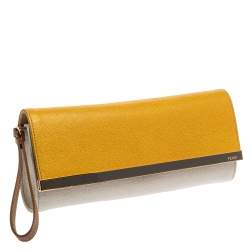 Pre Owned Fendi Multicolor Leather Rush Wristlet Clutch
