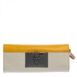 Pre Owned Fendi Multicolor Leather Rush Wristlet Clutch
