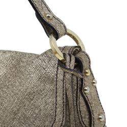 Pre Owned Fendi Metallic Gold Saffiano Leather Chef Shoulder Bag