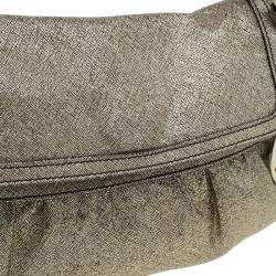 Pre Owned Fendi Metallic Gold Saffiano Leather Chef Shoulder Bag
