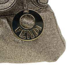 Pre Owned Fendi Metallic Gold Saffiano Leather Chef Shoulder Bag