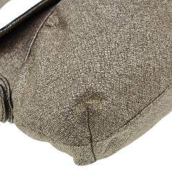 Pre Owned Fendi Metallic Gold Saffiano Leather Chef Shoulder Bag