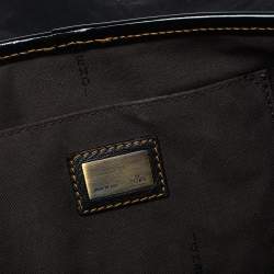 Pre Owned Fendi  Black Canvas And Patent Leather B Bis Shoulder Bag