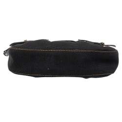 Pre Owned Fendi  Black Canvas And Patent Leather B Bis Shoulder Bag