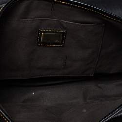 Pre Owned Fendi  Black Canvas And Patent Leather B Bis Shoulder Bag