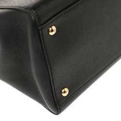 Pre Owned Fendi Black Leather Medium 2Jours Tote
