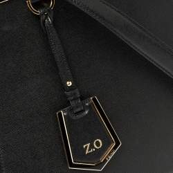 Pre Owned Fendi Black Leather Medium 2Jours Tote