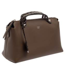 Pre Owned Fendi Tobacco Leather By The Way Medium Bag