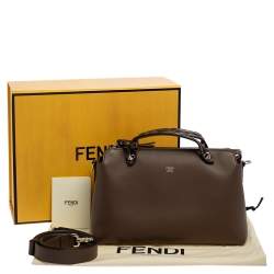 Pre Owned Fendi Tobacco Leather By The Way Medium Bag