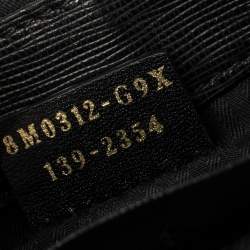 Pre Owned Fendi Black Leather Large 2Jours Wrislet Envelope Clutch
