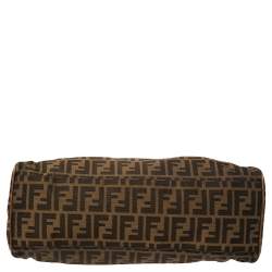 Pre Owned Fendi Tobacco Zucca Canvas and Leather Chef De Jour Bag