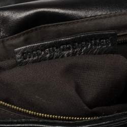 Fendi Black Zucca Quilted Canvas Maxi Baguette Flap Shoulder Bag