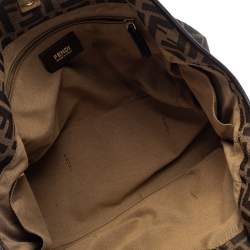 Pre Owned  Fendi Tobacco Zucca Canvas and Leather Borsa Chef Tote