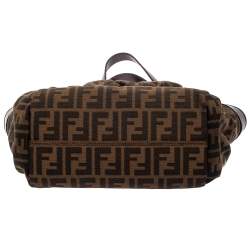 Pre Owned  Fendi Tobacco Zucca Canvas and Leather Borsa Chef Tote