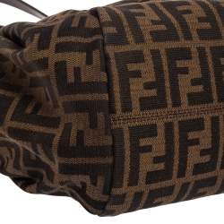 Pre Owned  Fendi Tobacco Zucca Canvas and Leather Borsa Chef Tote