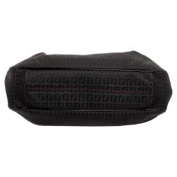 Pre Owned Fendi Black Zucchino Canvas and Patent Leather Hobo
