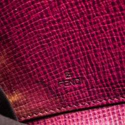 Pre Owned Fendi Purple Zucca Coated Canvas Zip Wallet