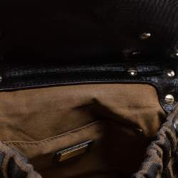 Pre Owned  Fendi Tobacco Zucca Canvas and Leather Small Magic Satchel