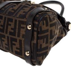 Pre Owned  Fendi Tobacco Zucca Canvas and Leather Small Magic Satchel