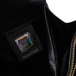 Pre Owned Fendi Black Leather Flap Elite Continental Wallet
