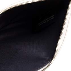 Pre Owned Fendi Multicolor Zucca Velvet and Leather Triplette Clutch Bag