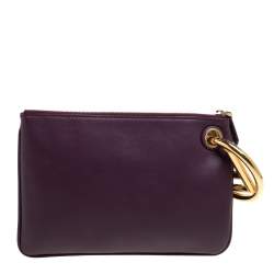Pre Owned Fendi Multicolor Zucca Velvet and Leather Triplette Clutch Bag