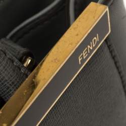 Pre Owned Fendi Grey Leather Mini 2jours Tote