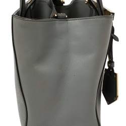 Pre Owned Fendi Grey Leather Mini 2jours Tote
