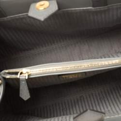 Pre Owned Fendi Grey Leather Mini 2jours Tote