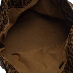 Pre Owned Fendi Tobacco Zucca Canvas and Leather Hobo