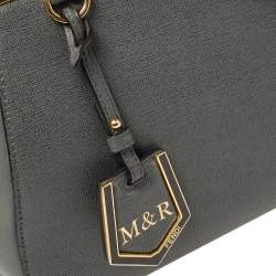 Pre Owned Fendi Grey Leather Mini 2jours Tote