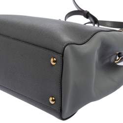 Pre Owned Fendi Grey Leather Mini 2Jours Tote