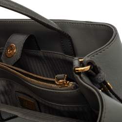 Pre Owned Fendi Grey Leather Mini 2Jours Tote