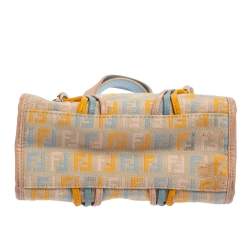Pre Owned Fendi Multicolor Zucchino Canvas and Leather Mini Tote