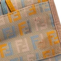 Pre Owned Fendi Multicolor Zucchino Canvas and Leather Mini Tote