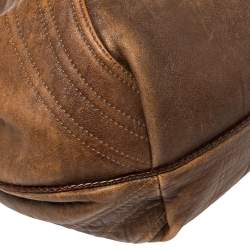 Pre Owned Fendi Brown Leather Spy Bag