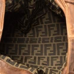 Pre Owned Fendi Brown Leather Spy Bag