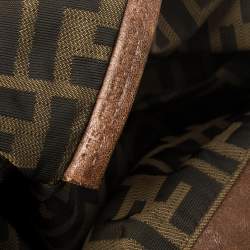 Pre Owned Fendi Brown Leather Spy Bag