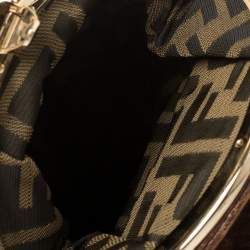 Pre Owned Fendi Brown Leather Spy Bag