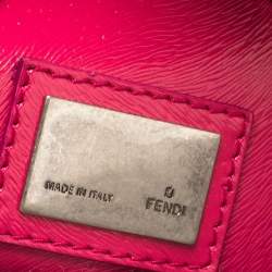 Pre Owned Fendi Grey/Pink Jersey and Leather Large Limited Edition Peekaboo Top Handle Bag