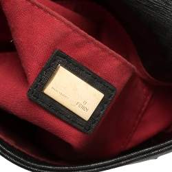 Fendi Black Zucchino Coated Canvas FF Flap Messenger Bag