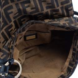 Pre Owned Fendi Tobacco Zucca Canvas and Leather Chef Hobo