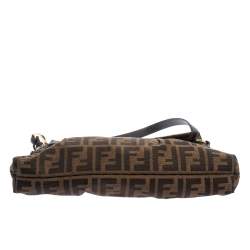 Pre Owned Fendi Tobacco Zucca Canvas and Leather Chef Hobo